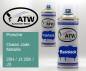 Preview: Porsche, Ocean Jade Metallic, 25H / J3 25K / J3: 400ml Sprühdose + 400ml Klarlack - Set, von ATW Autoteile West.